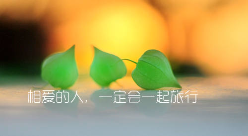 相爱的人，一定会一起旅行